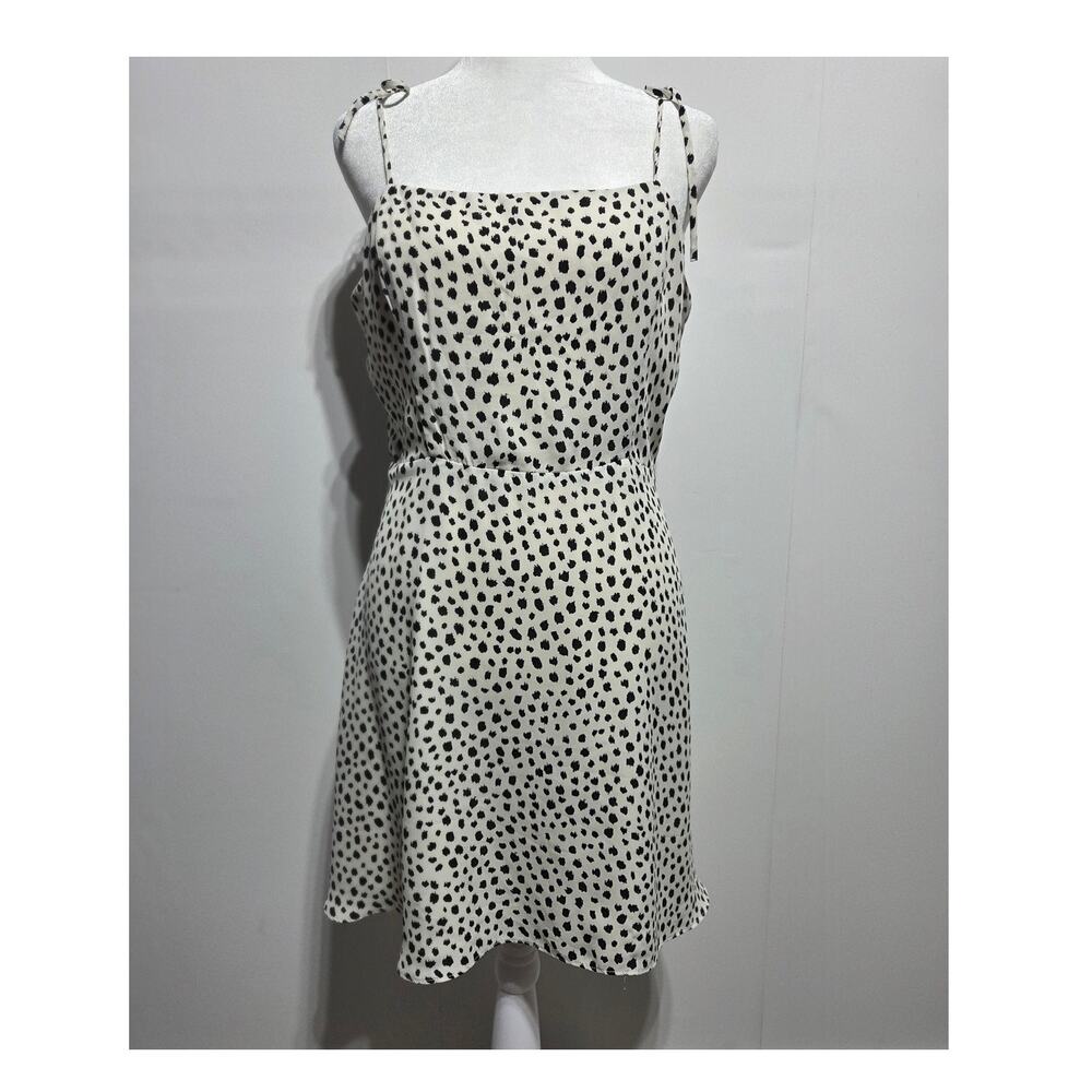 Lola & Grace Ivory & Black Cheetah Print Sundress Size Large Coquette